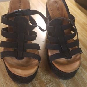 Black Volcom Platform sandles